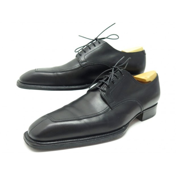 CHAUSSURES JM WESTON BEAUBOURG 637 8.5C 42.5 DERBY BOUT DROIT EN CUIR NOIR 985€