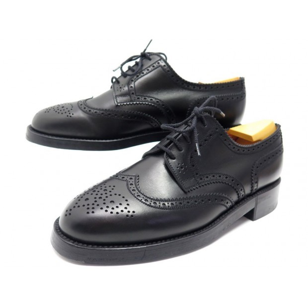 CHAUSSURES JM WESTON 589 DERBY TRIPLE SEMELLE 8D 42 CUIR NOIR 