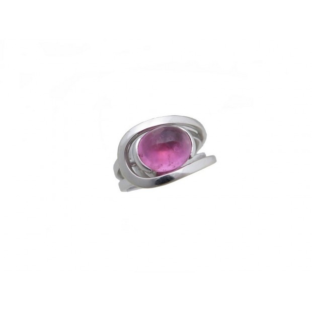 BAGUE FRED SUNLIGHT T 53 EN OR BLANC 18K SERTIE PIERRE TOURMALINE RING 2750€