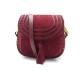 NEUF SAC A MAIN CHLOE HUDSON GM BANDOULIERE EN DAIM BORDEAUX SUEDE HANDBAG 1800€