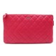 NEUF SAC POCHETTE A MAIN CHANEL O CASE A82168 CUIR MATELASSE FUSHIA CLUTCH 1060€