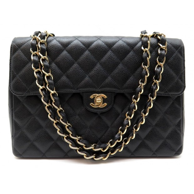 SAC A MAIN CHANEL TIMELESS JUMBO EN CUIR CAVIAR MATELASSE BANDOULIERE BAG 5700€