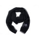 FOULARD CHANEL CAMELIA ETOLE MOUSSELINE DE SOIE NOIR 182 X 81 CM SILK SCARF 620€