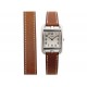 NEUF MONTRE HERMES CAPE COD PM DOUBLE TOUR CC1-210 EN ACIER + BOITE WATCH 2350€