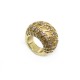 BAGUE DIOR DEMI JONC T49 EN OR JAUNE 18K 25.5GR & 104 DIAMANTS + BOITE GOLD RING