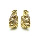 BOUCLES D'OREILLES CARTIER BERGAME OR JAUNE 18K & DIAMANTS + ECRIN GOLD EARRINGS