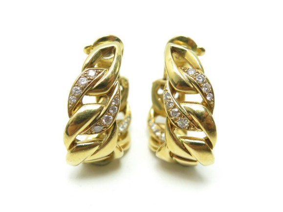 boucles d'oreilles cartier bergame or jaune 18k