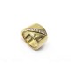 BAGUE HERMES TRACE OR JAUNE ET DIAMANTS 