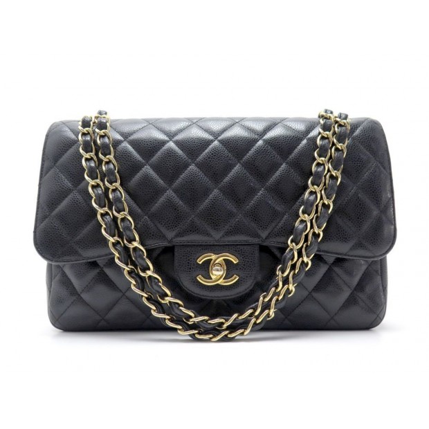 SAC A MAIN CHANEL TIMELESS JUMBO CUIR CAVIAR NOIR 