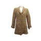 MANTEAU MI LONG CHANEL P21982 L 44 EN TWEED LAINE MARRON VESTE JACKET COAT 4200€