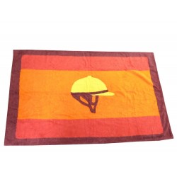 NEUF DRAP DE BAIN HERMES TAPIS DE PLAGE BOMBE D'EQUITATION ORANGE TOWEL 420€