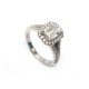 NEUF BAGUE HEURGON DIAMANTS OR BLANC 18CT 