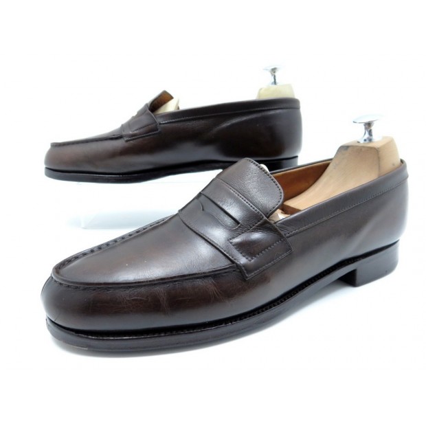 MOCASSIN JM WESTON 180 7.5D 42 CUIR MARRON FONCE 