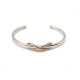 NEUF BRACELET TIFFANY & CO DEMI JONC INFINITY T16 EN ARGENT 925 ET OR JAUNE 910€