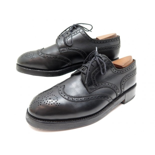 CHAUSSURES JM WESTON 589 DERBY TRIPLES SEMELLES 8.5E 42.5 CUIR NOIR