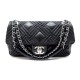 SAC A MAIN CHANEL TIMELESS BANDOULIERE EN CUIR NOIR BLACK LEATHER HAND BAG 5150€