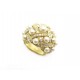 BAGUE T 53 EN OR JAUNE 18K 16 GR 116 DIAMANTS 1.28CT & PERLES GOLD DIAMONDS RING