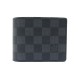 NEUF PORTEFEUILLE LOUIS VUITTON MULTIPLE N62663 TOILE DAMIER GRAPHITE BOITE 345€