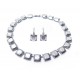 PARURE COLLIER + BOUCLES D'OREILLES BOTTEGA VENETA ARGENT FACETED NECKLACE 4700€