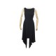 NEUF ROBE CHANEL ASYMETRIQUE P50600 S 34 EN SOIE NOIR NEW BLACK SILK DRESS 3500€