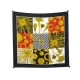 NEUF FOULARD CELINE CARRE 90 EN SOIE DORE NOIR NEW GOLDEN BLACK SILK SCARF 380€