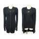 TWIN SET CHANEL GILET T40 P37895 ET TSHIRT T42 P37896 EN COTON & SOIE NOIR 3500€