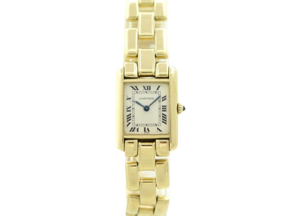 montre cartier tank 1151 28 mm en or jaune 18k quartz