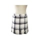 JUPE CHANEL P28971 38 M 2006 EN TWEED SOIE COTON A CARREAUX FRANGES SKIRT 1600€