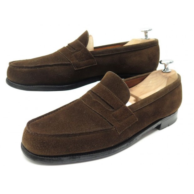 CHAUSSURES JM WESTON MOCASSINS 180 VEAU VELOURS 6.5B 41 