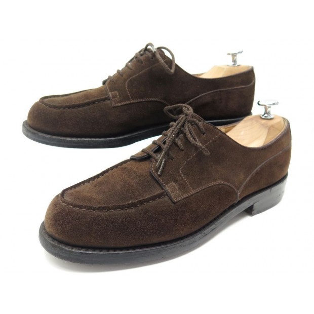 CHAUSSURES JM WESTON 641 DERBY GOLF 7.5B 41.5 VEAU VELOURS MARRON SHOES 730€