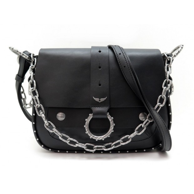 NEUF SAC A MAIN ZADIG & VOLTAIRE KATE CUIR NOIR 