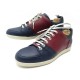 NEUF CHAUSSURES DIOR HOMME 43 BASKETS CUIR BLEU NEW BLUE LEATHER SNEAKERS 490€