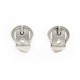 BOUCLES D'OREILLES HERMES SELLIER BOUCLE DE CEINTURE ARGENT BUCKLE EARRINGS 545€