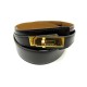 VINTAGE CEINTURE HERMES KELLY T 78 EN CUIR BOX NOIR BOITE LEATHER BELT 700€