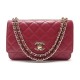 SAC A MAIN CHANEL WALLET ON CHAIN BANDOULIERE CUIR MATELASSE ROUGE WOC BAG 2295€