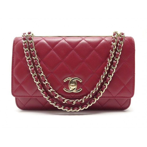 SAC A MAIN CHANEL WOC WALLET ON CHAIN ROUGE 