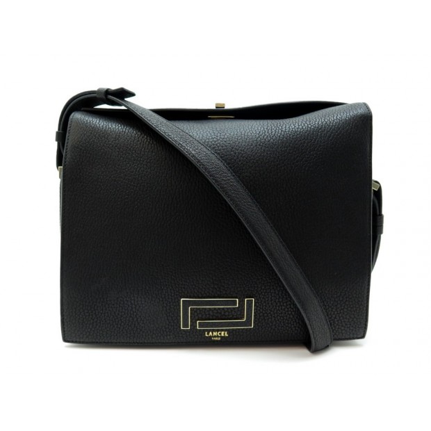 SAC A MAIN LANCEL PIA GM CUIR GRAINE NOIR 