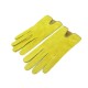 NEUF VINTAGE GANTS CHANEL LOGO CC EN VELOURS JAUNE + BOITE VELVET GLOVES 790€