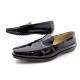 NEUF CHAUSSURES TOD'S GOMMINO 39 MOCASSINS EN CUIR VERNIS NOIR LOAFER SHOES 320€