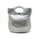 SAC A MAIN CHANEL 31 CUIR MATELASSE ARGENTE 