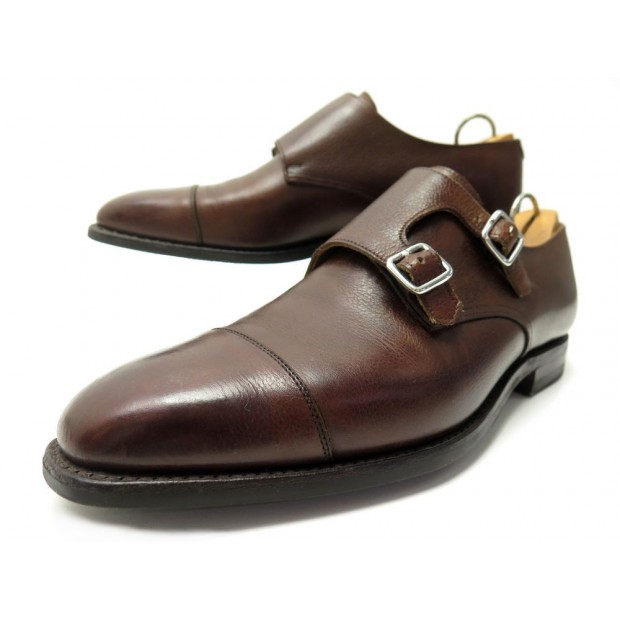 NEUF CHAUSSURES CROCKETT & JONES LOWNDES MOCASSINS BI BOUCLES 7.5E 41.5 580€