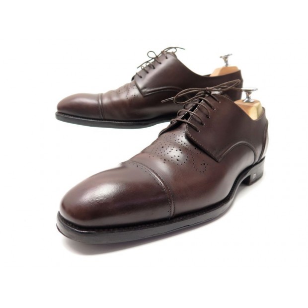 CHAUSSURES LOUIS VUITTON DERBY INFINITY 8 42 EN CUIR MARRON LEATHER SHOES 710€