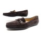 NEUF CHAUSSURES TOD'S CITY GOMMINO 39 MOCASSINS EN DAIM MARRON DEER SHOES 430€