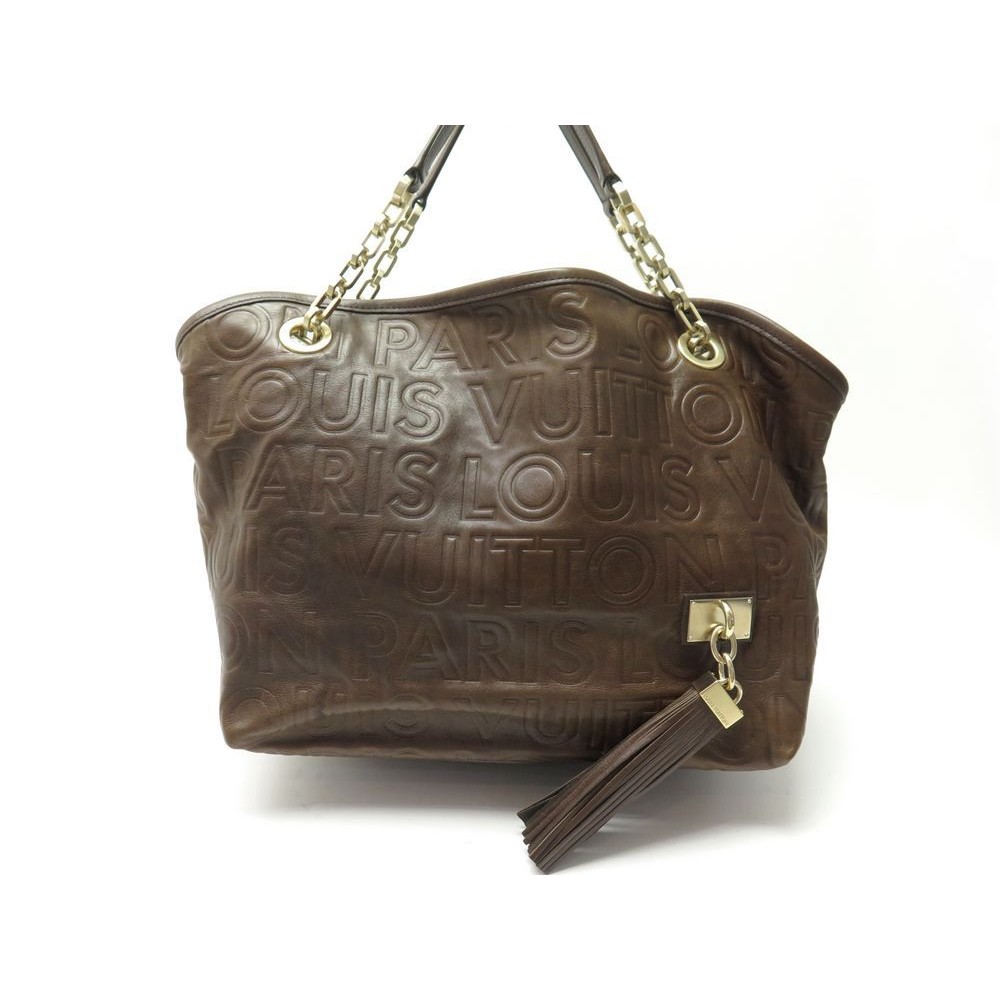 Louis Vuitton, Bags, Louisvuitton Paris Souple Whisper Brown Tote Bag