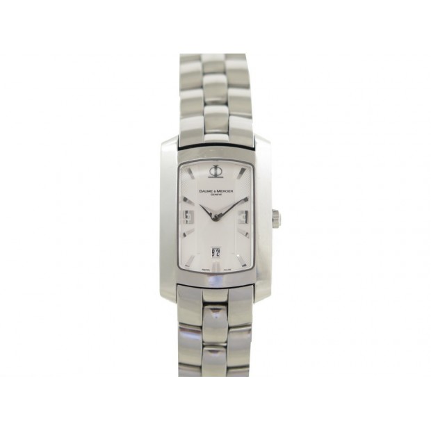 MONTRE BAUME & MERCIER 65511 HAMPTON 34 MM ACIER QUARTZ STEEL WATCH 1700€