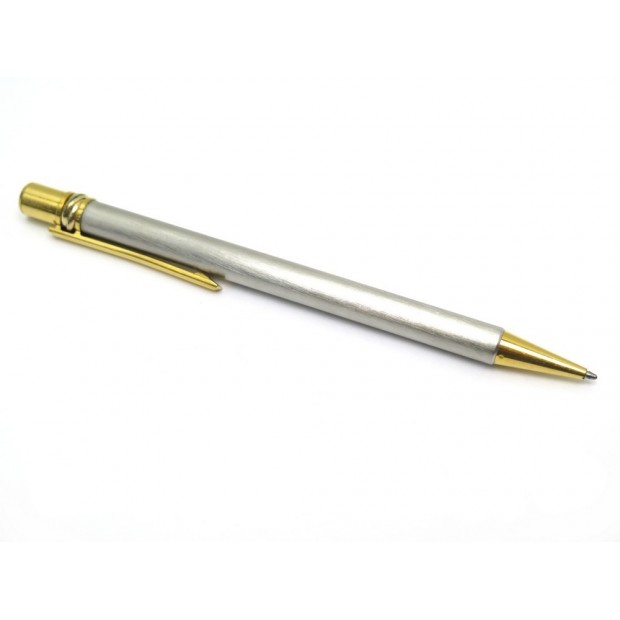 STYLO BILLE MUST DE CARTIER TRINITY EN OR & ACIER STEEL GOLD BALLPOINT PEN 335€