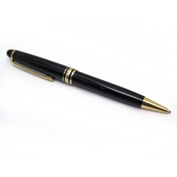 STYLO BILLE MONTBLANC MEISTERSTUCK CLASSIQUE DORE 10883 EN RESINE NOIR PEN 365€