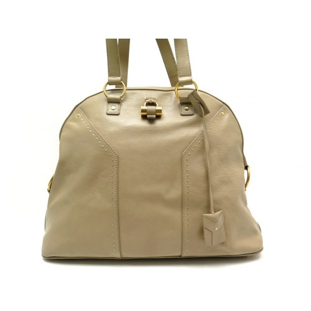 SAC A MAIN YVES SAINT LAURENT MUSE GM 153959 EN CUIR BEIGE LEATHER HANDBAG 1460€