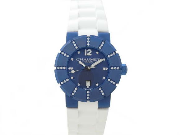  montre chaumet class one 622e quartz titane bleu
