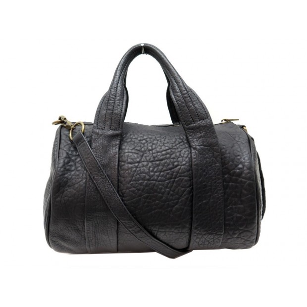 NEUF SAC A MAIN ALEXANDER WANG ROCCO DUFFLE BANDOULIERE CUIR NOIR HAND BAG 1100€